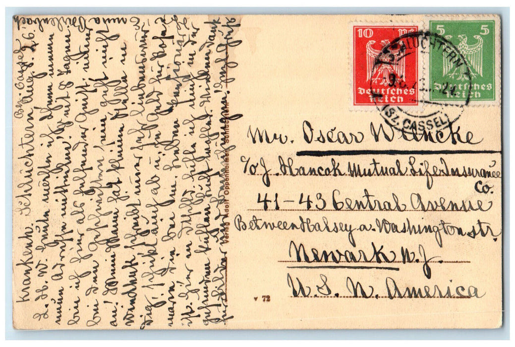 1926 Schluechtern District Hospital Hessen Germany Vintage Posted Postcard