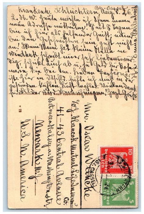 1926 Schluechtern District Hospital Hessen Germany Vintage Posted Postcard