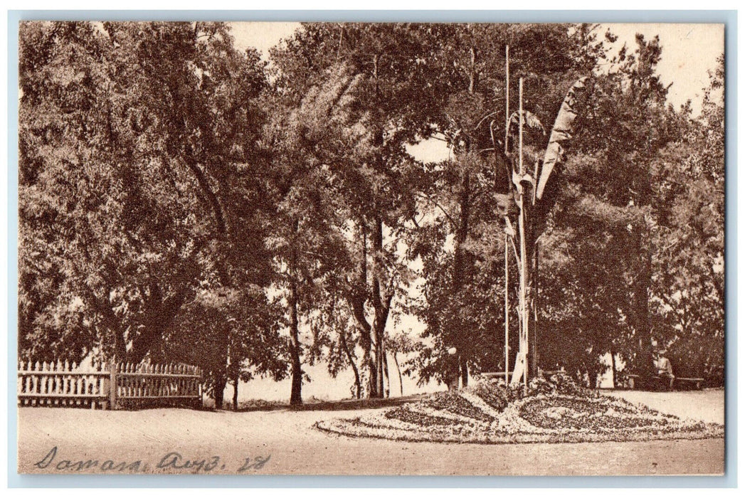 1928 Flowerbed at Main Alley Samara Strukovsky Garden Samara Russia Postcard