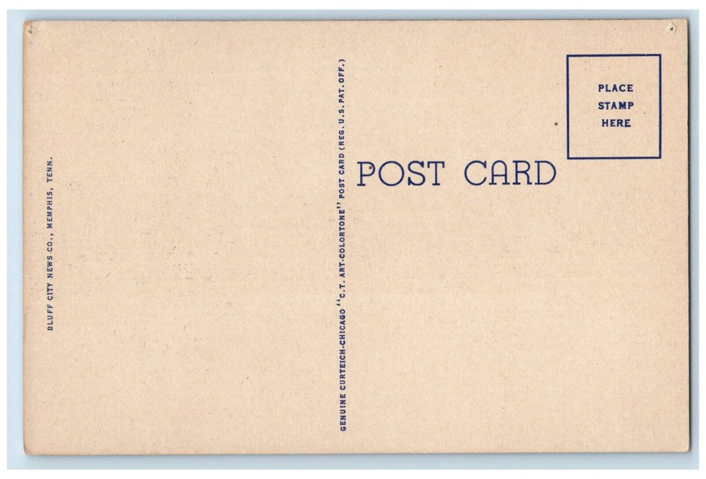 c1940 Rainbow Lake Overton Park River Trees Memphis Tennessee Vintage Postcard