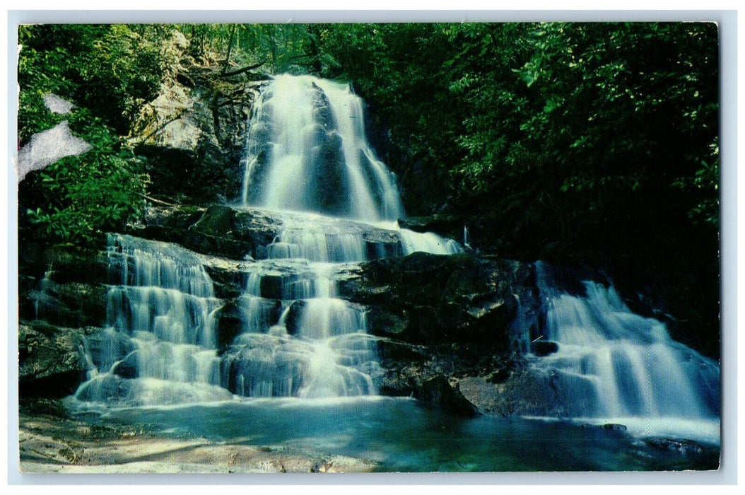 1958 Laurel Falls Great Smoky Mountains National Park River Tennessee Postcard