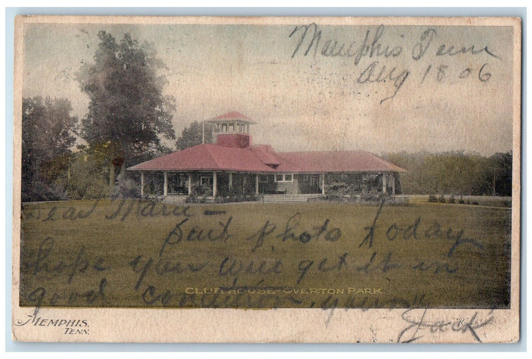 1906 Club House Overton Park Exterior Building Field Memphis Tennessee Postcard