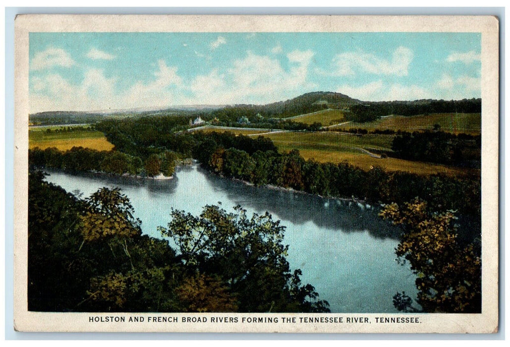 c1910 Holston French Broad Rivers Forming Tennessee River Tennessee TN Postcard