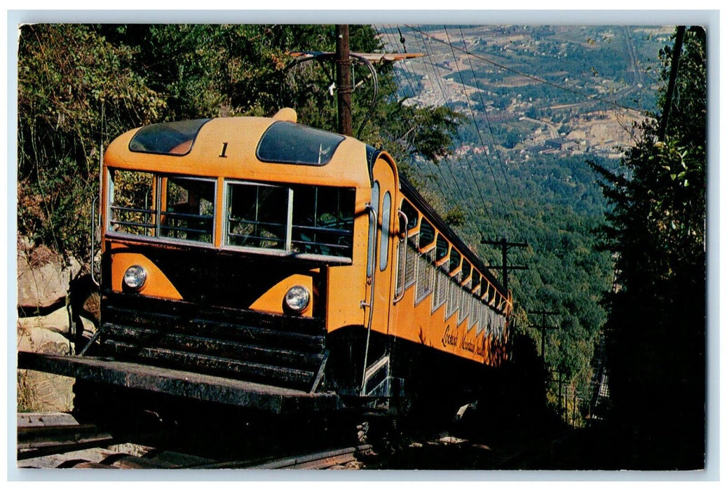 c1960 Incline Car Lookout Mountain Incline Rail Chattanooga Tennessee Postcard