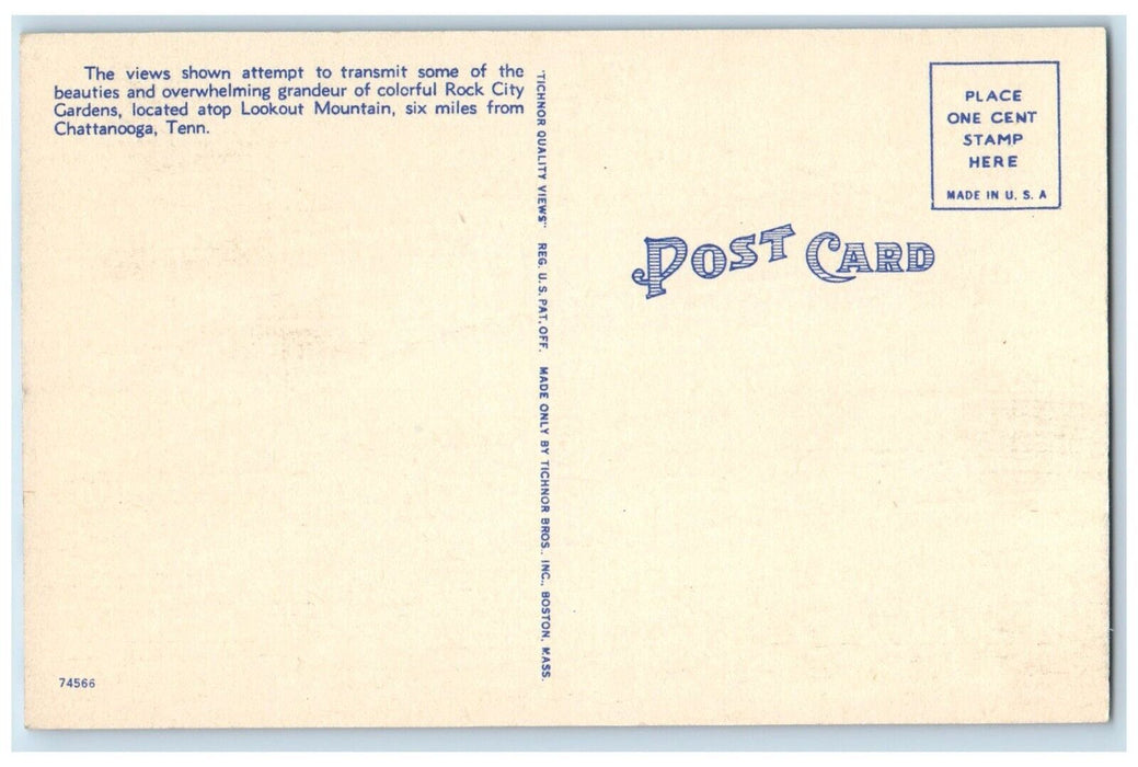 1940 Rock City Swing-A-Long Bridge Chattanooga Tennessee TN Multiview Postcard