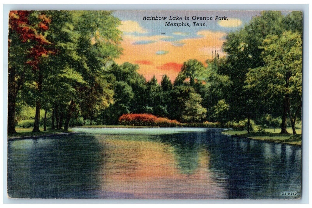 1930 Rainbow Lake Overton Park River Trees Memphis Tennessee TN Vintage Postcard