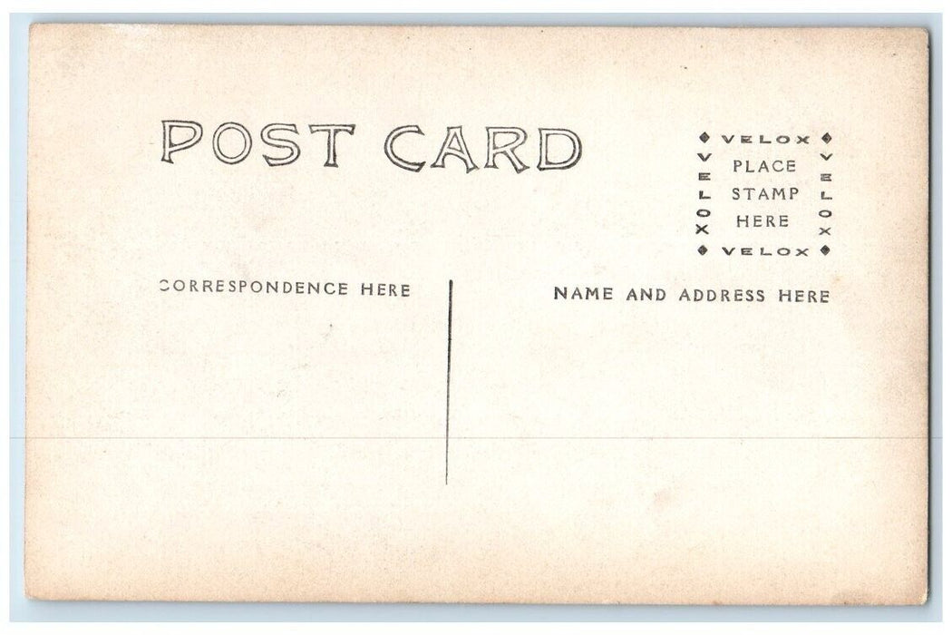 c1907 Fox River Factory Boat Dock View Yorkville New York NY RPPC Postcard