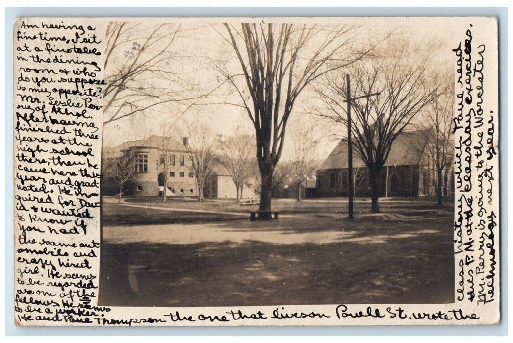 c1905 Mansion Home Residence View Wilbraham Massachusetts MA RPPC Postcard