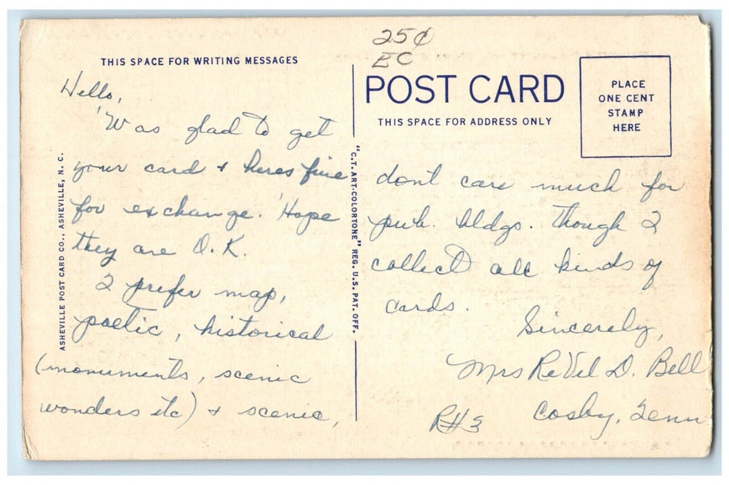 c1940 U.S. Highway Bridge Over French Broad River Morristown Tennessee Postcard