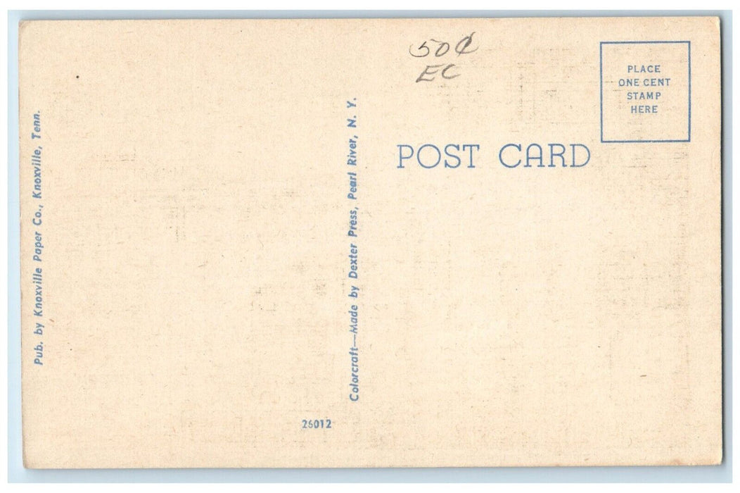 c1940 Henley Street Bridge Memorial Colonel David Knoxville Tennessee Postcard