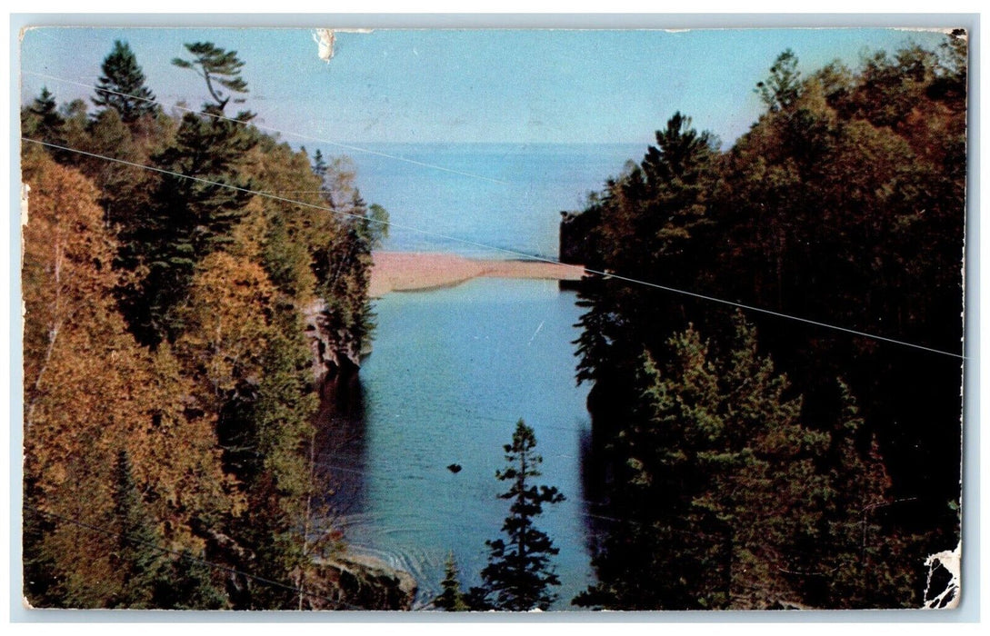 1956 Mouth Baptism River North Shore Lake Superior Minnesota MN Posted Postcard