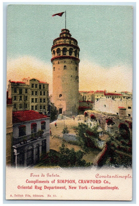 Simpson Crawford Co. Oriental Rug Department New York Advertising Postcard