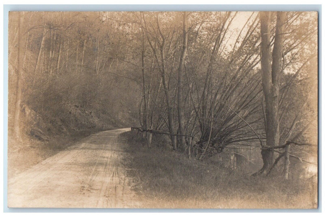c1910's View Of East Road Sheffield Massachusetts MA Antique RPPC Photo Postcard