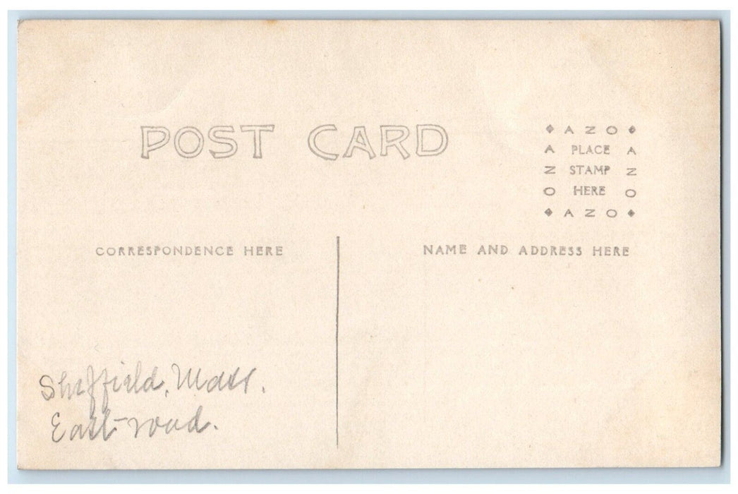 c1910's View Of East Road Sheffield Massachusetts MA Antique RPPC Photo Postcard
