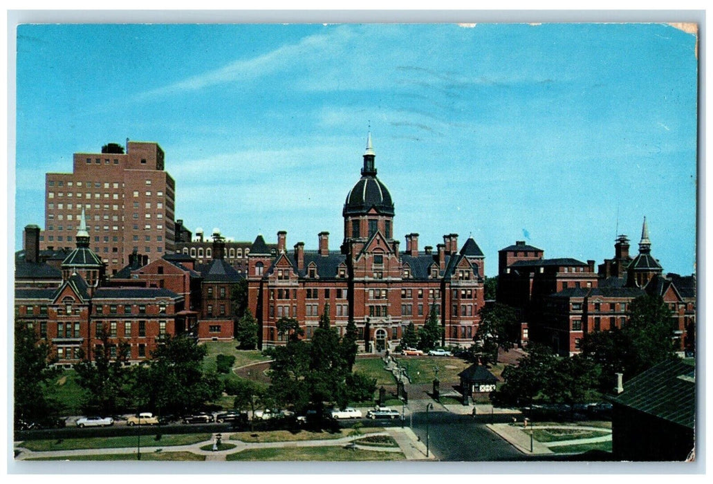 c1960 Overlooking Johns Hopkins Hospital Building Baltimore Maryland MD Postcard
