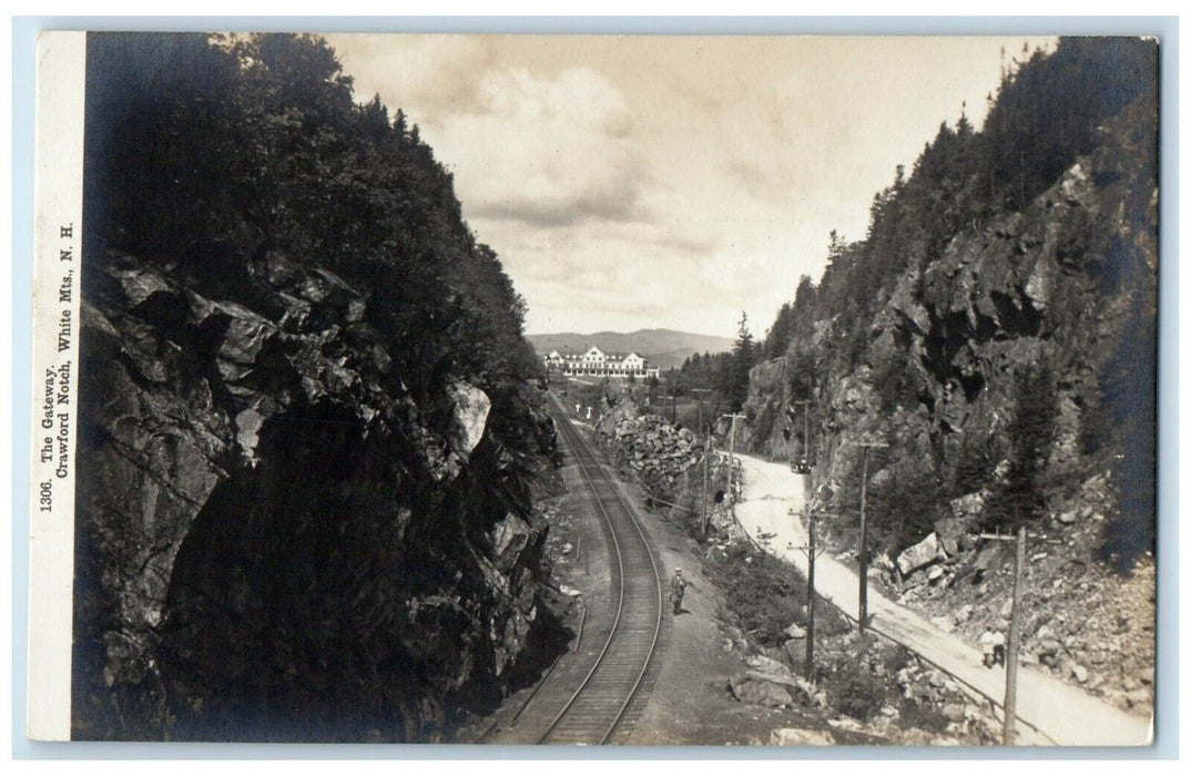 The Gateway Crawford Notch White Mts. New Hampshire NH RPPC Photo Postcard