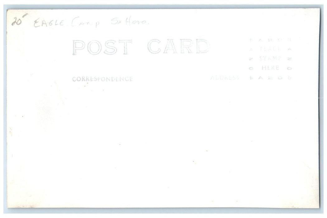 c1930's Eagle Camp South Hero Vermont VT, Trees Vintage RPPC Photo Postcard