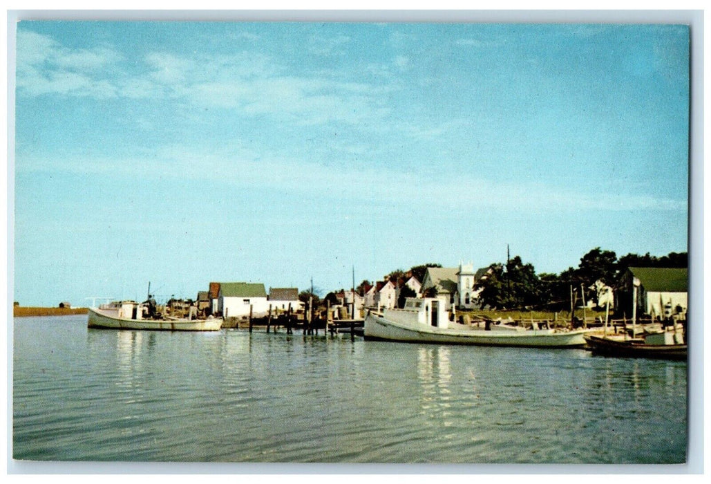 c1960 Greetings From Rhodes Point Exterior Ship Smith Island Maryland Postcard