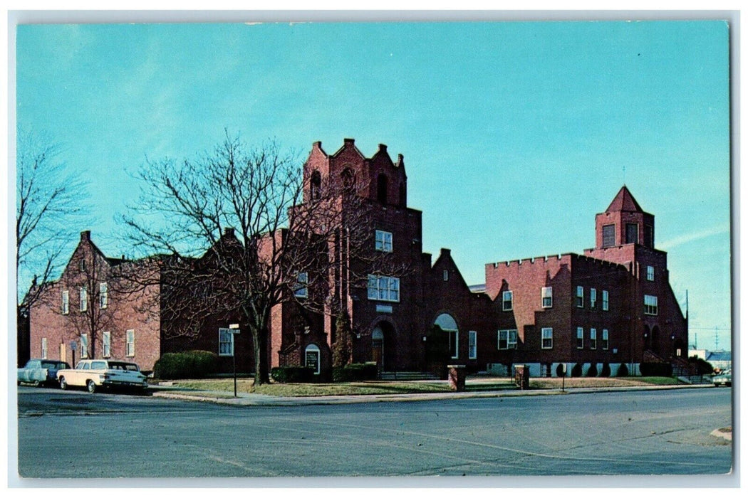 c1960 First Church God Maiden Lane Exterior Building Springfield Ohio Postcard