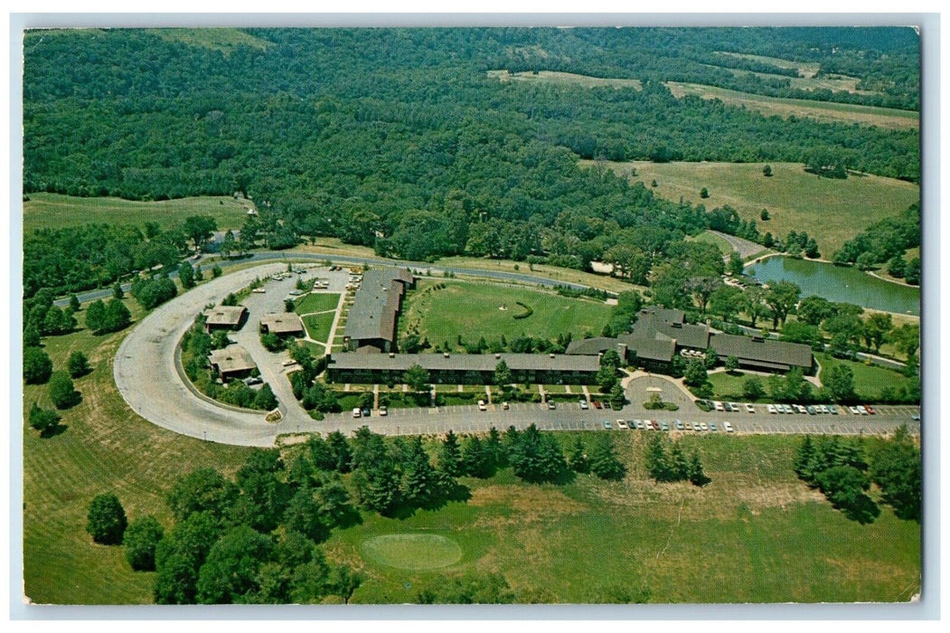 1973 Aerial Wilson Lodge Oglebay Park Facilities Wheeling West Virginia Postcard