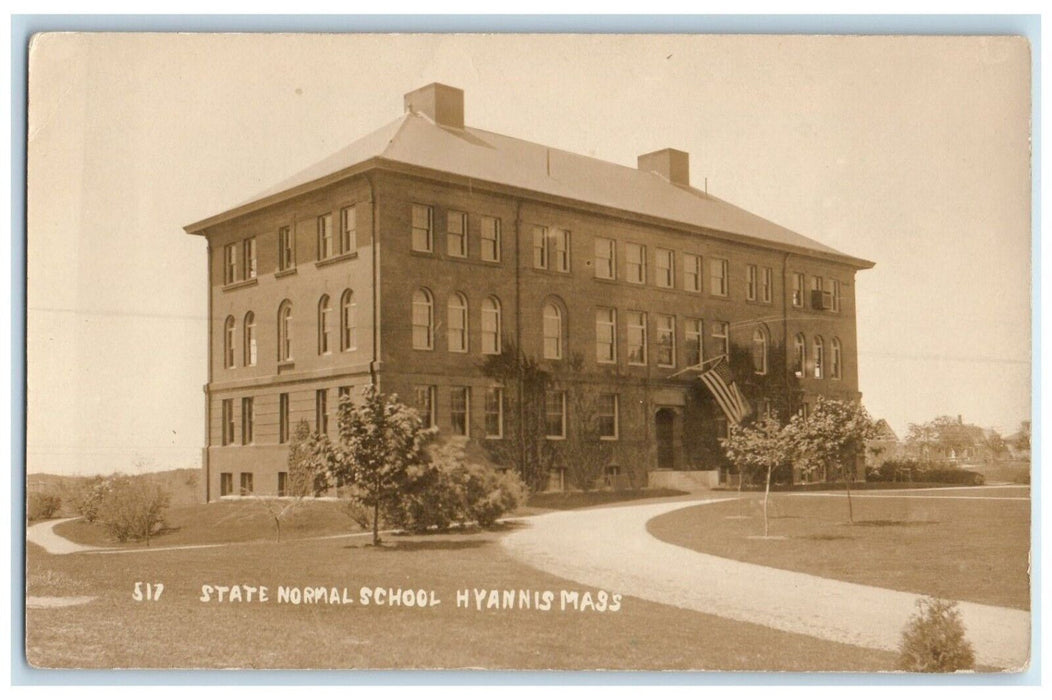 c1910's State Normal School Hyannis Massachusetts MA RPPC Photo Antique Postcard