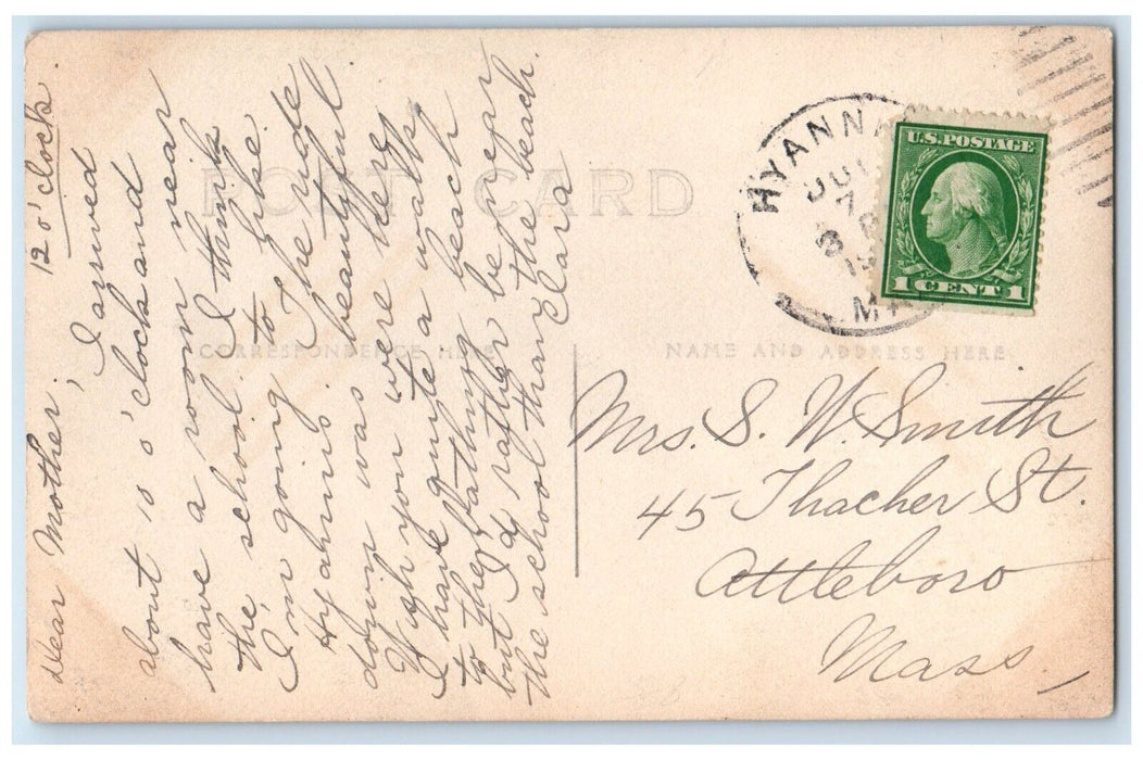 c1910's State Normal School Hyannis Massachusetts MA RPPC Photo Antique Postcard