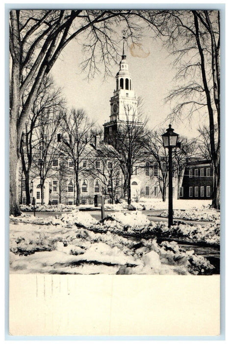 1971 Baker Library Dartmouth College Tower Clock Hanover NH RPPC Photo Postcard