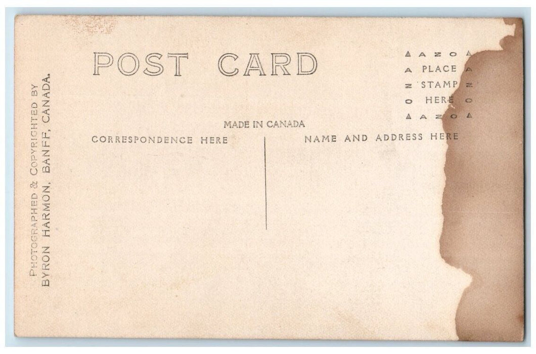 c1910's Stoney Creek Bridge Harmon Banff British Columbia Canada RPPC Postcard