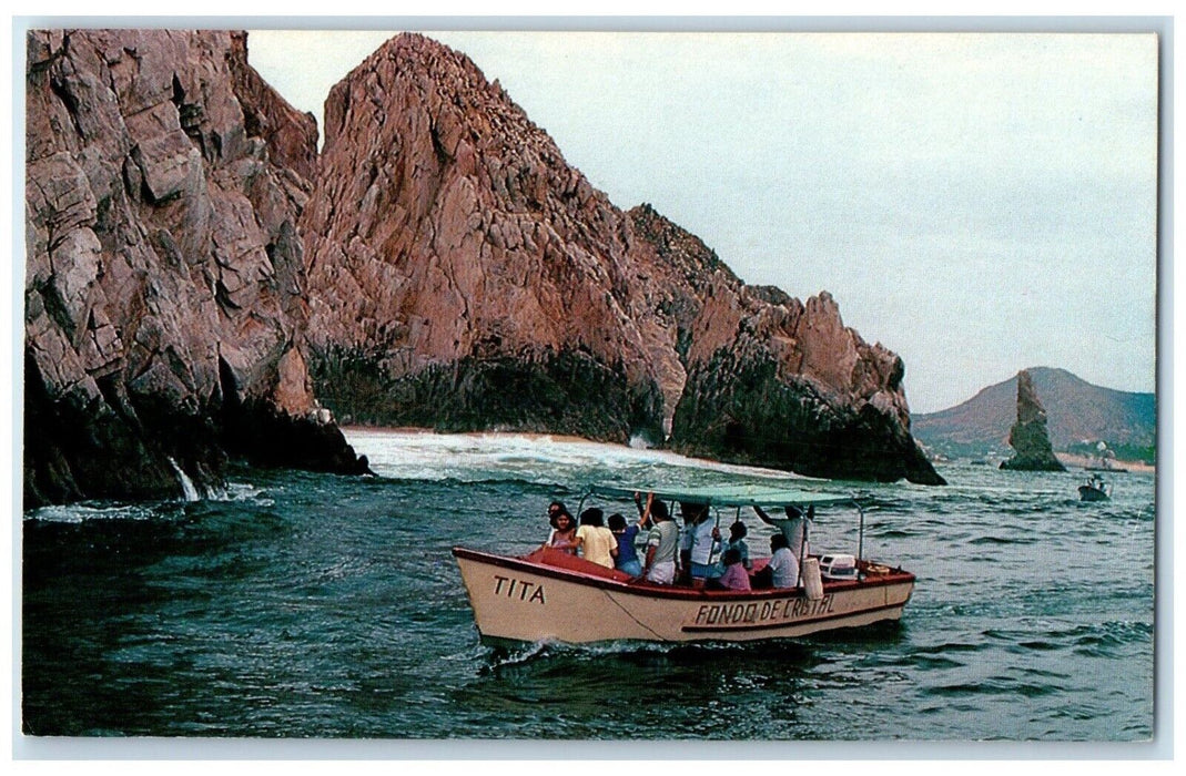 Riscos De Cabo San Lucas Baja California Sur, Fondo De Cristal Boat Postcard