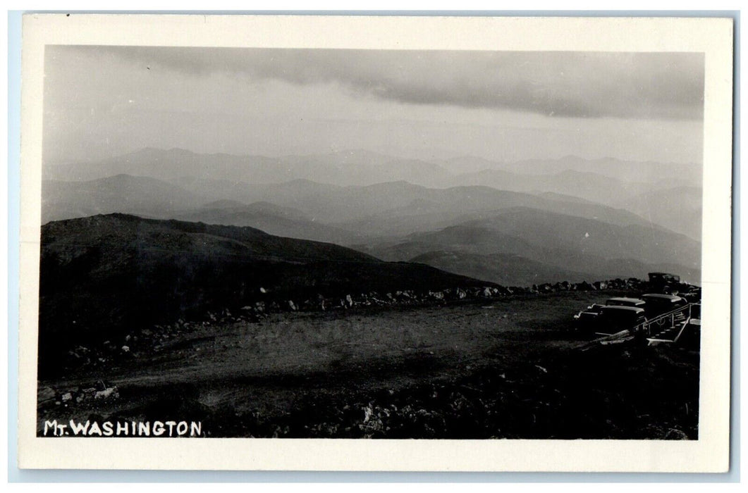 c1930's Bird's Eye View Of Mt. Washington New Hampshire NH RPPC Photo Postcard
