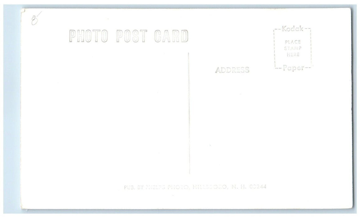 1965 Covered RR Bridge Bennington New Hampshire NH Vintage RPPC Photo Postcard