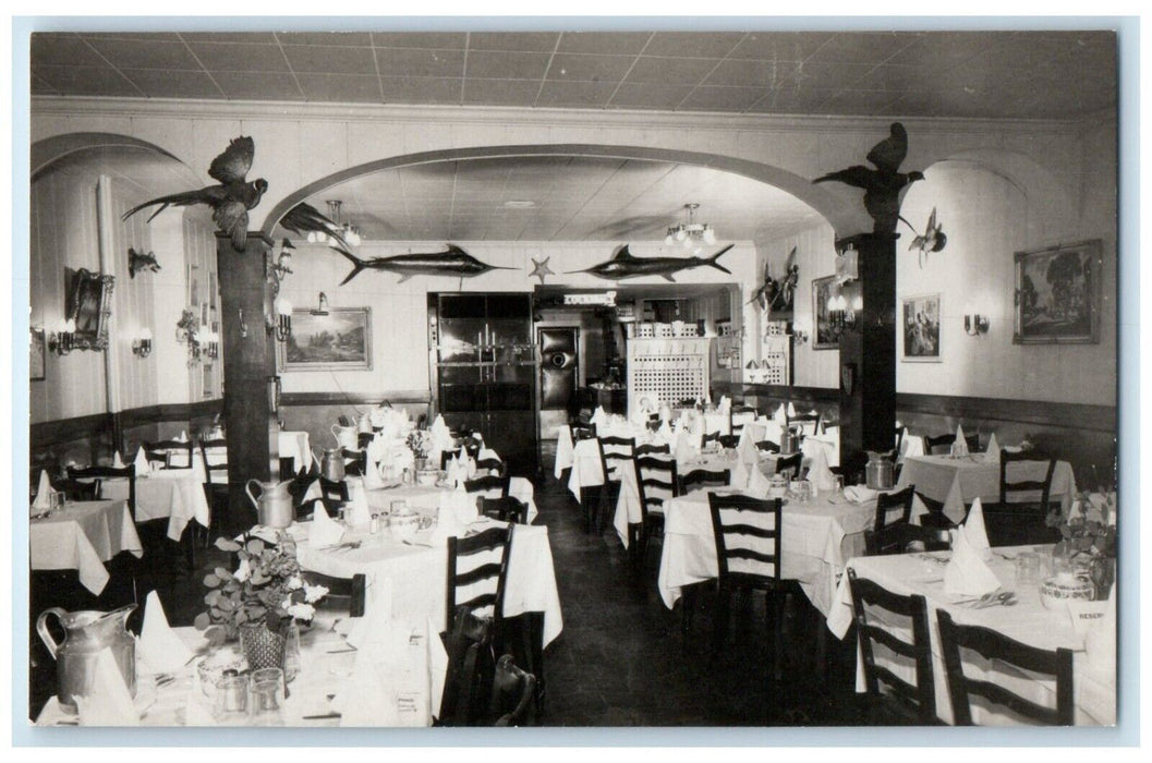 Quaker Restaurant Interior Dining Room West Chester PA RPPC Photo Postcard