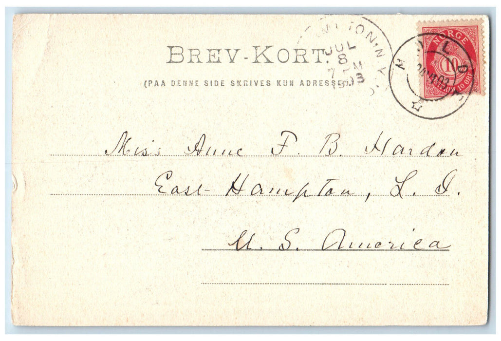 1903 The Romsdal Mountains Seen From Molde Norway Antique Posted Postcard