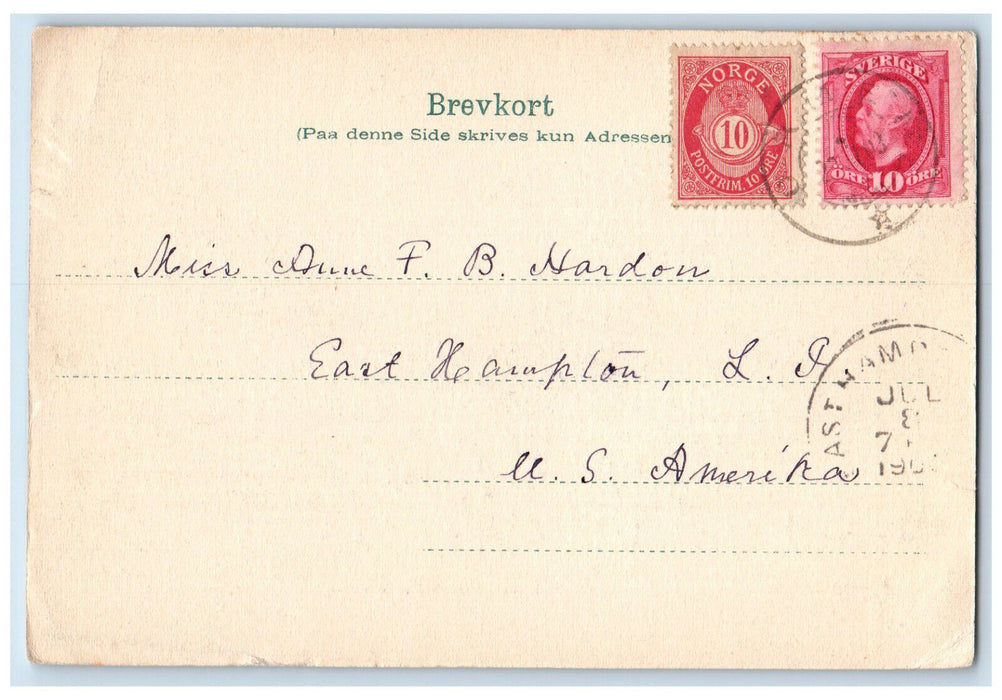 1903 Lot Between Ormem and Fiatmark Romsdalen Norway Antique Postcard