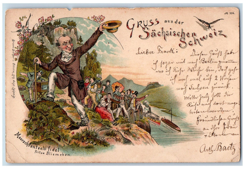 c1905 Meerschtenteels Fidel Gruss Aus Der Saxon Switzerland Postcard