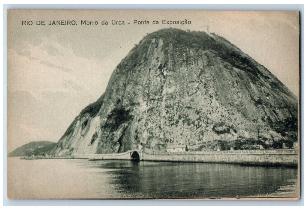 c1910 Morro Da Urca Ponte Da Exposicao Rio De Janeiro Brazil Postcard