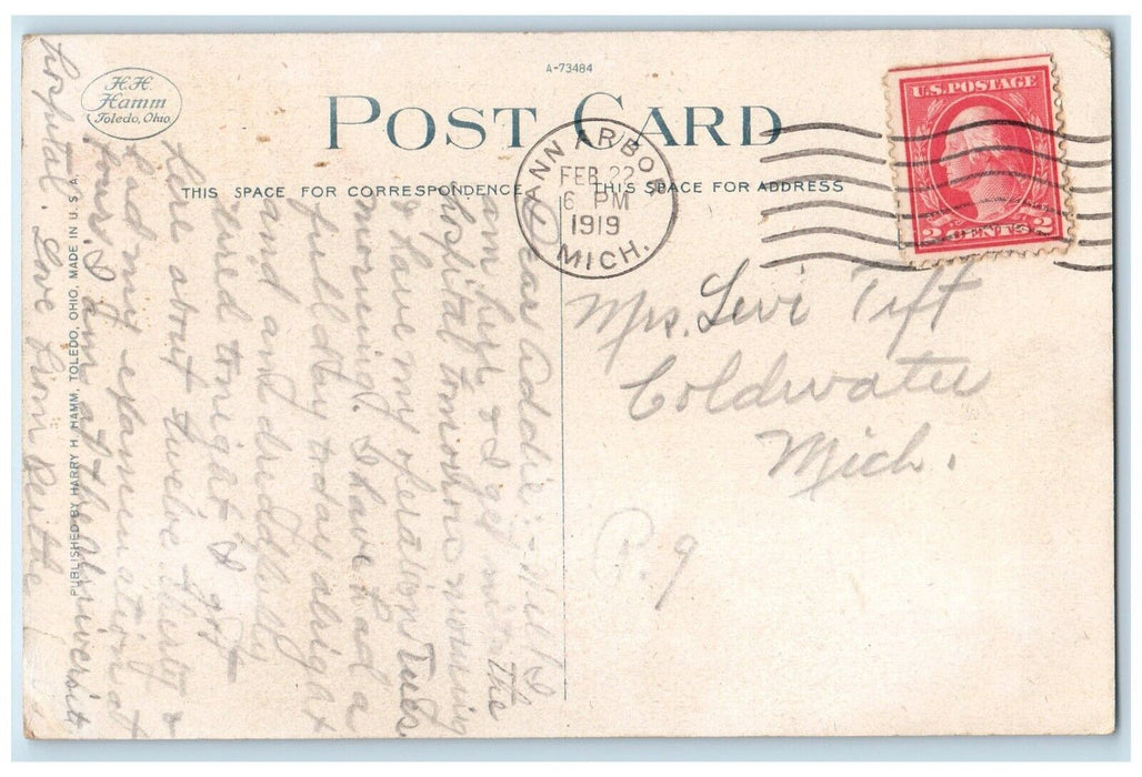 1919 Campus Scene University Michigan Exterior Field Ann Arbor Michigan Postcard