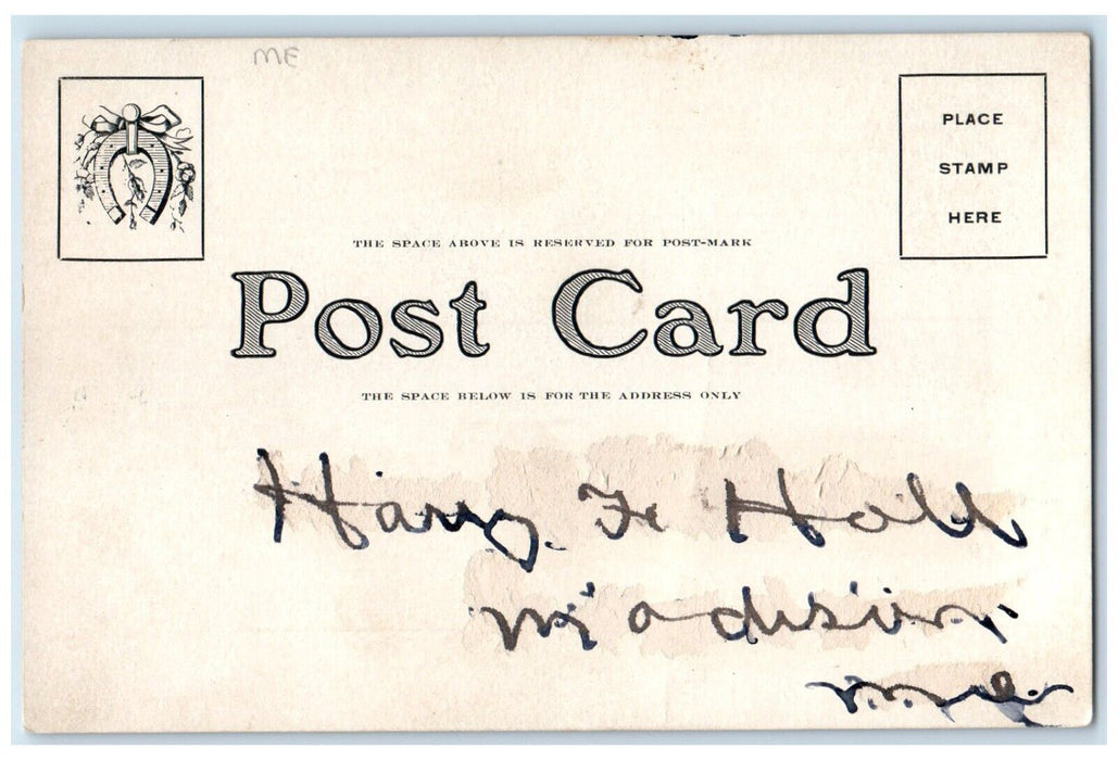c1905 Madison High School Building Campus Madison Maine ME Antique Postcard