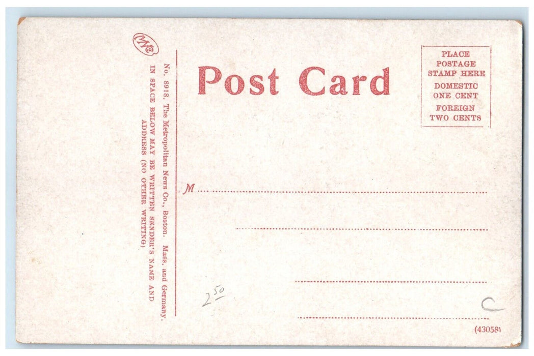 c1910's Wiley And Russel Dam Greenfield Massachusetts MA, Waterfalls Postcard
