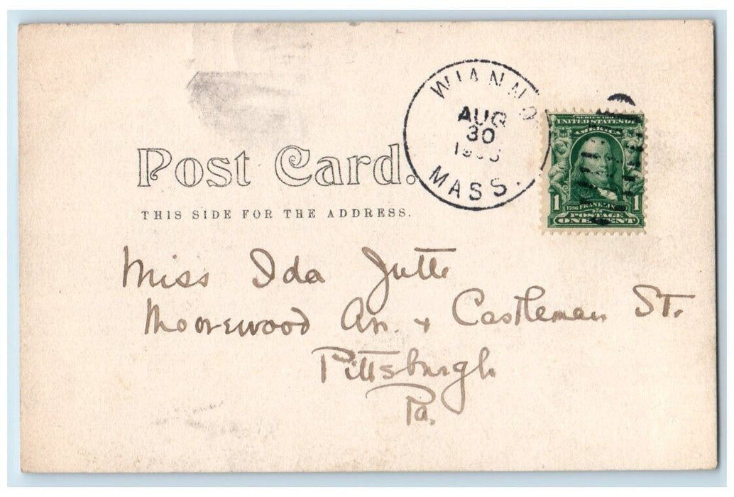 1906 Wianno Yacht Club View Massachusetts MA RPPC Photo Posted Postcard