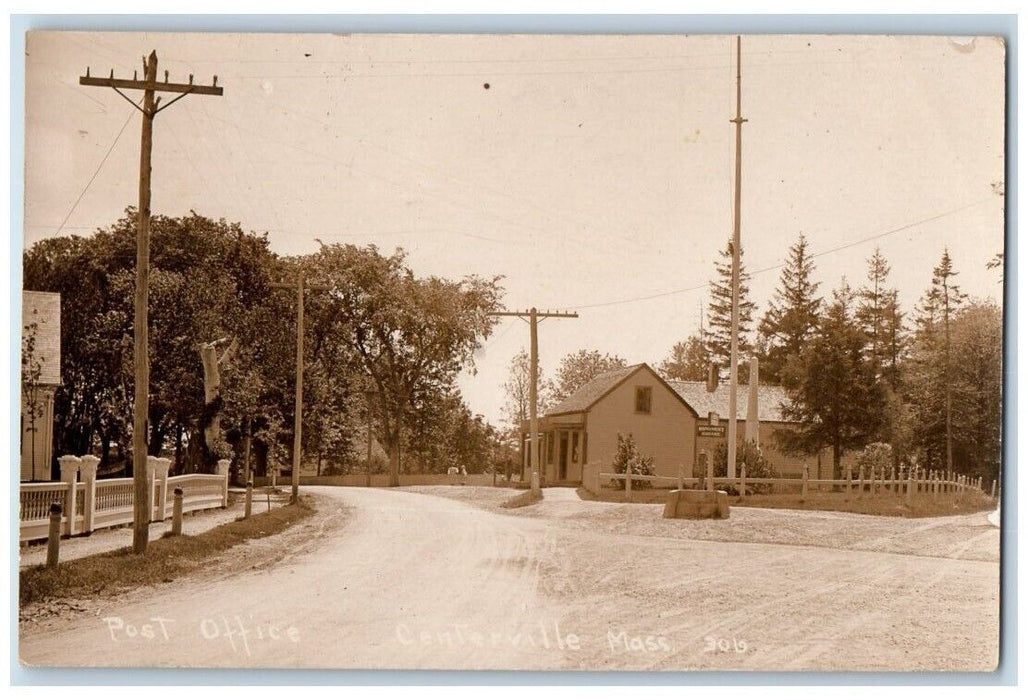 c1910's Post Office View Centerville Massachusetts MA RPPC Photo Postcard