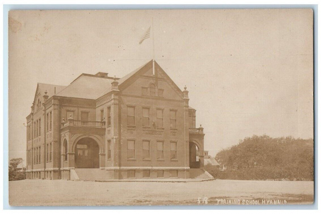 c1910's Normal Training School View Hyannis Massachusetts MA RPPC Photo Postcard