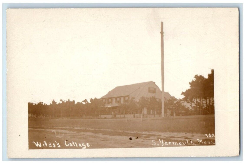 c1910's Wild's Cottage View South Yarmouth Massachusetts MA RPPC Photo Postcard