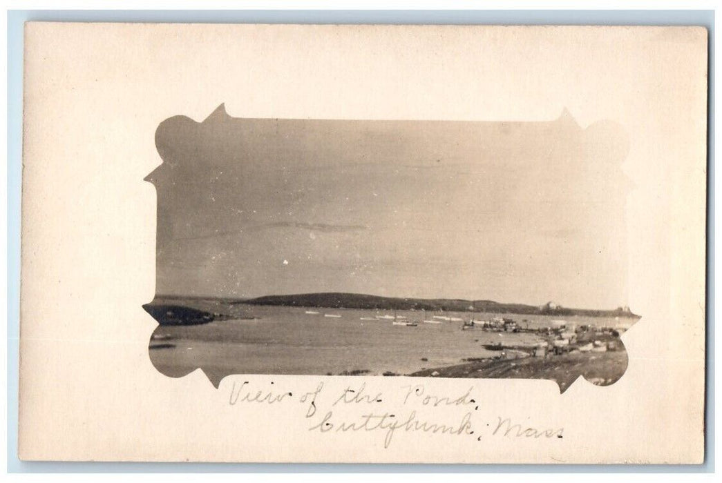 c1907 View Of The Pond Cuttyhunk Island Massachusetts MA RPPC Photo Postcard