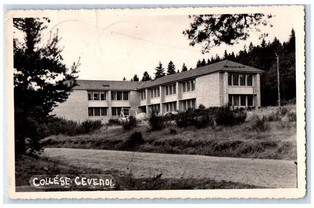 1953 College-Lycee Cevenol Le Chambon-sur-Lignon France RPPC Photo Postcard