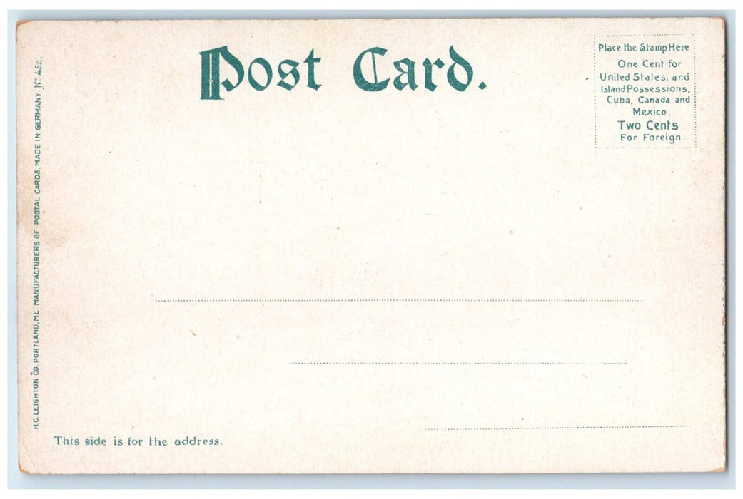 c1905 Memorial Gateway Bowdoin College Entrance Brunswick ME Antique Postcard