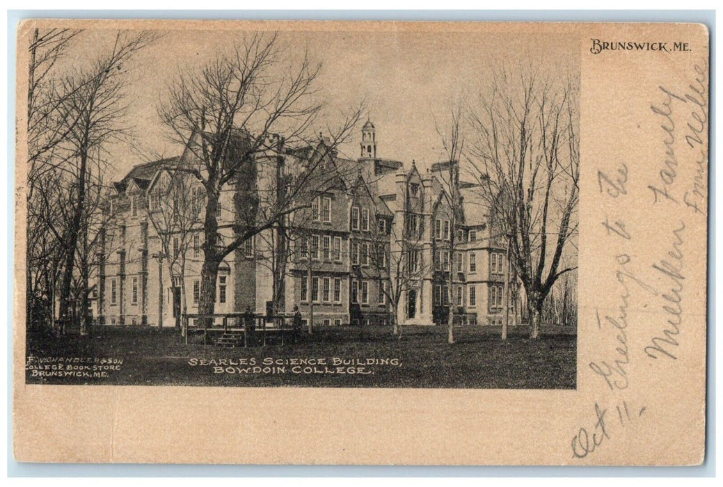 1906 Searles Science Building Bowdoin College Brunswick Maine ME Postcard