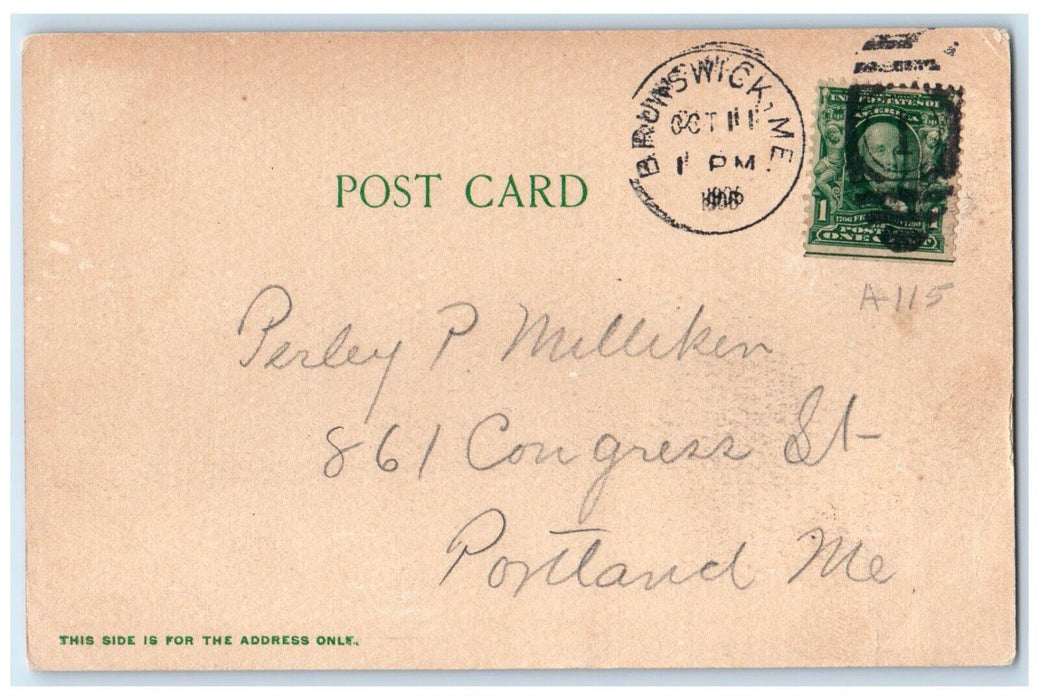1906 Searles Science Building Bowdoin College Brunswick Maine ME Postcard
