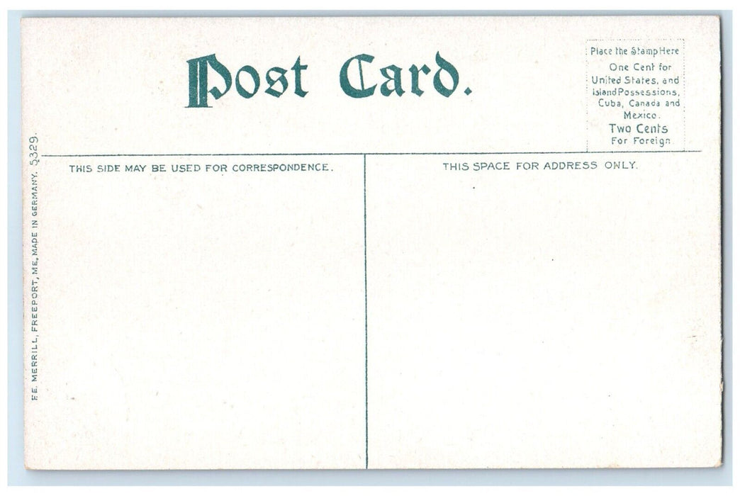 c1910's Memorial Hall Bowdoin College Building Brunswick Maine ME Postcard