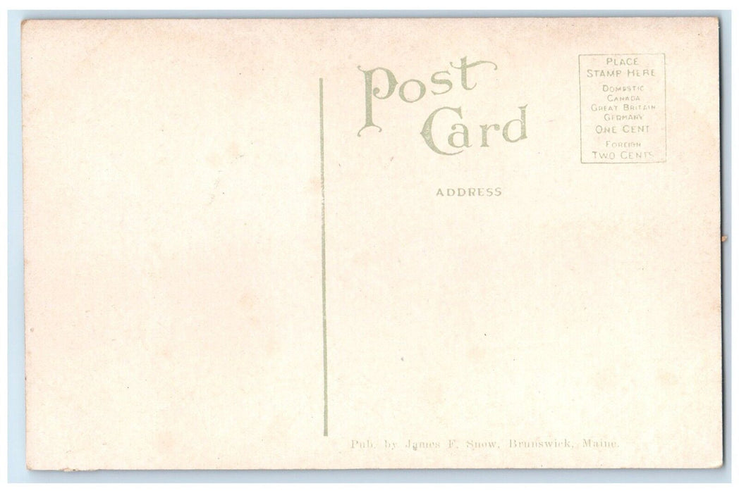 Brunswick ME, Bowdoin College Gymnasium Gen. Thomas Hyde Building Postcard